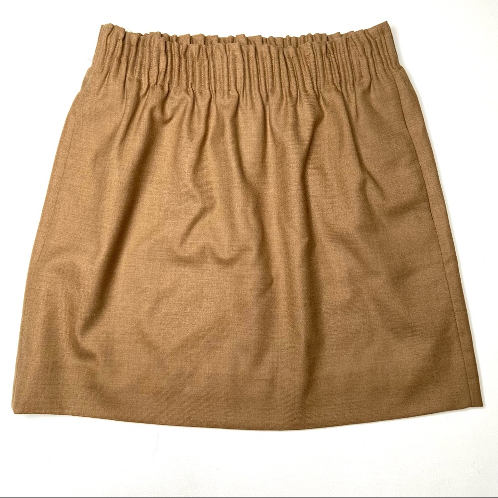 J. CREW FACTORY Wool Blend Elastic Waist Sidewalk Skirt